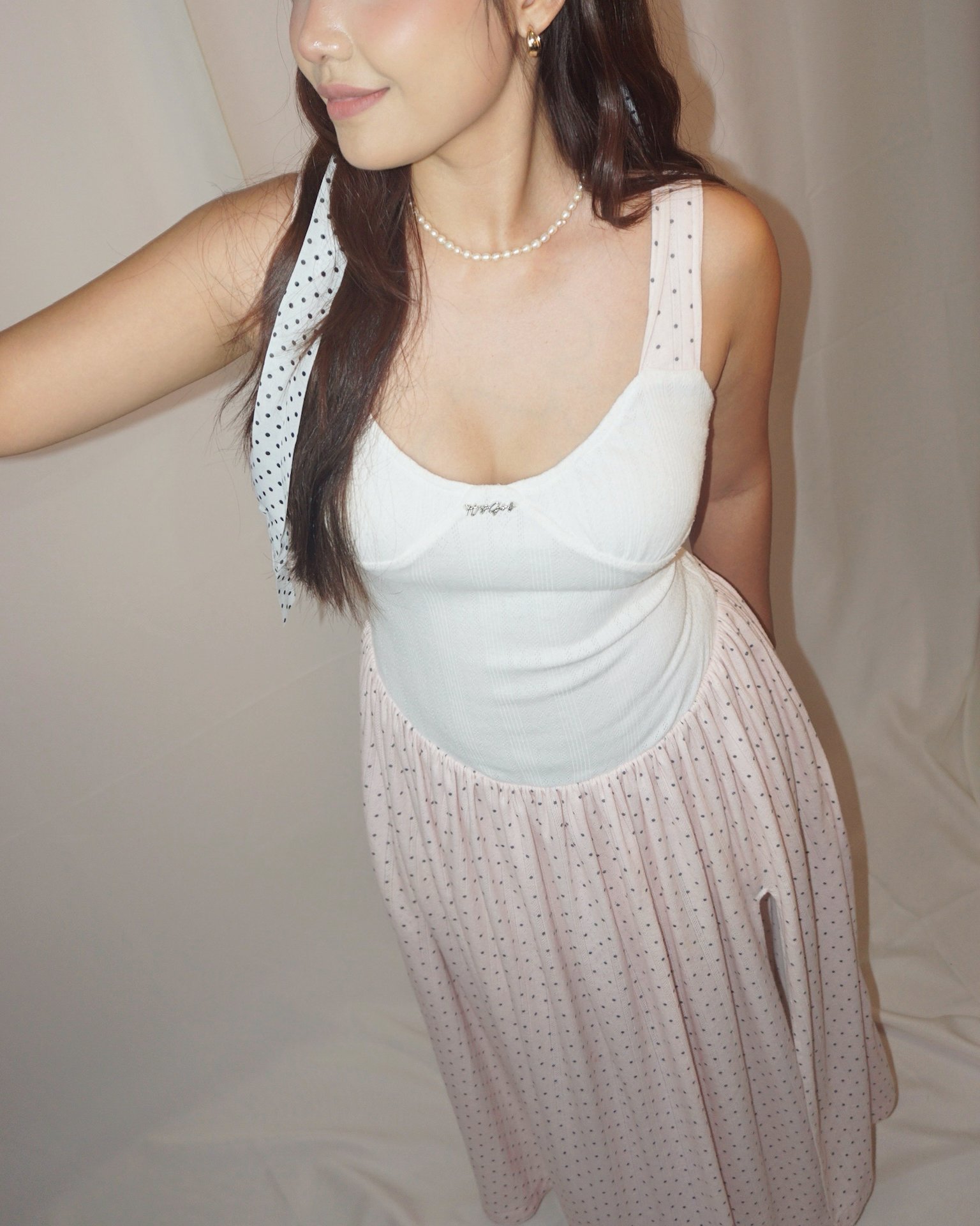 Dotty Pink Dress - Image 2