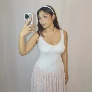 Dotty Pink Dress - Image 1